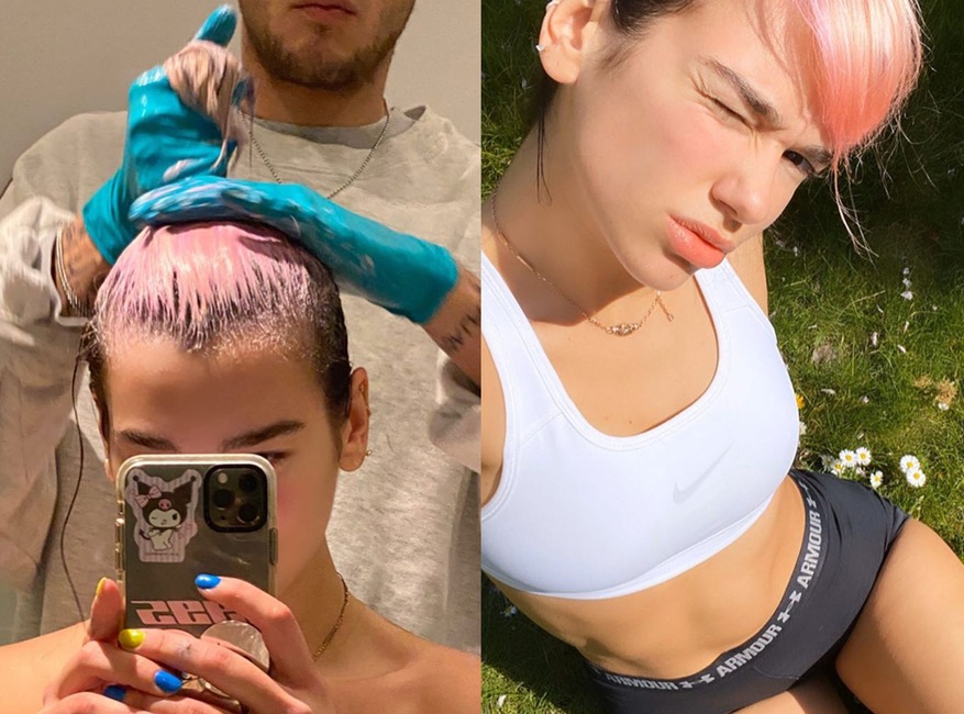 Due Lipa, Celebrity At-Home Hair Transformation